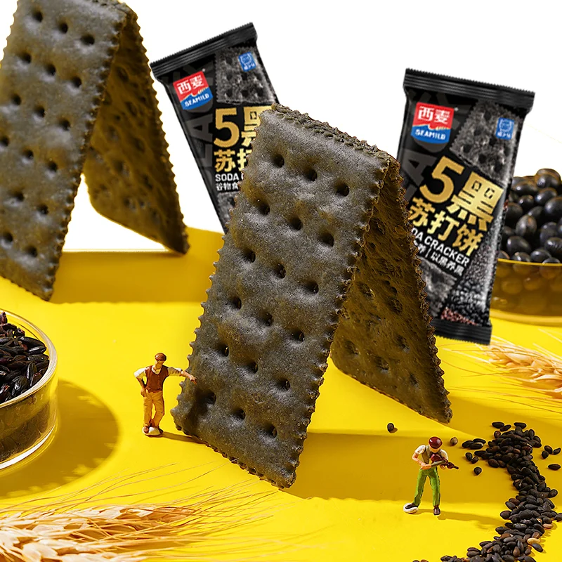 Mangehuafu Wholesale Crispy Original Soda Flavored Baking Chip Mini Cookies Snacks Saltine Crackers