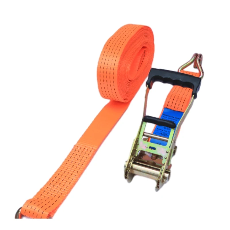 50mm double J hook with rubber handle cargo lashing belt load tension set sling cargo lashing belt