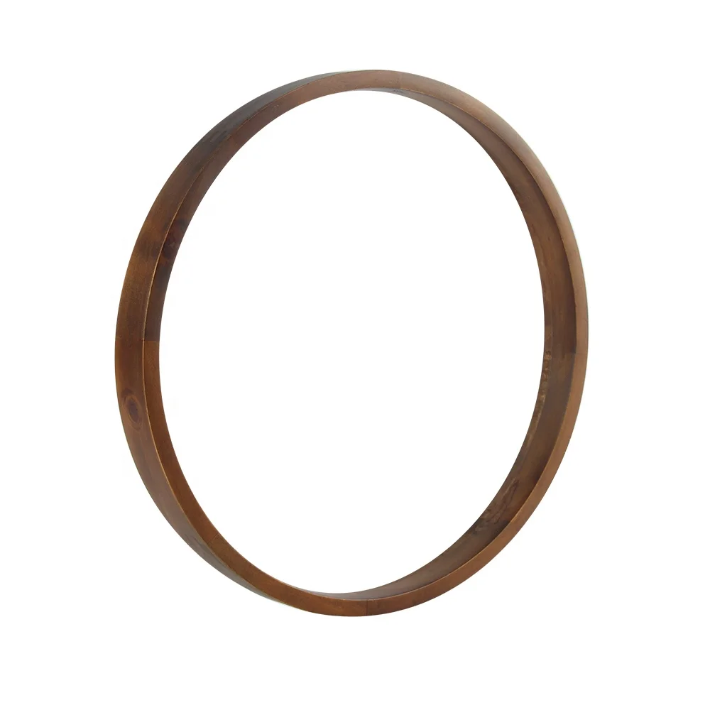 Wholesale Wall  Clock Parts  Real Wood Made Round Wooden Frames