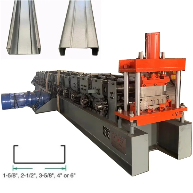 Cassette Type Light Keel Furring Channel Customized Roll Forming Machine dixin factory