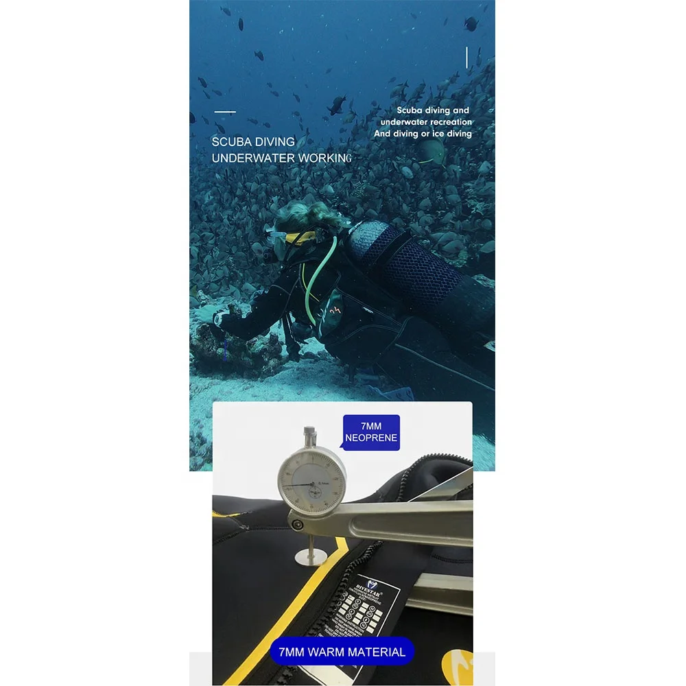 Professional 7mm Swim Wetsuits Men Diving Suit Split Scuba Snorkel Swimsuit Spearfishing Surfing