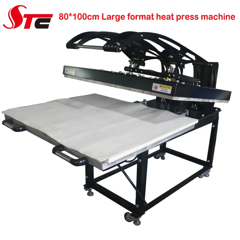 Large format manual heat press CE approved drawing out Auto open magnetic 31x39 heat press
