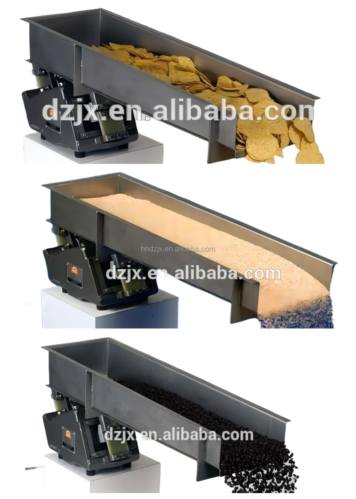 DZJX gzv-1 2 3 4 5 6 type Low noise Controlling Powder Electromagnetic Vibration Linear Feeder for Packing