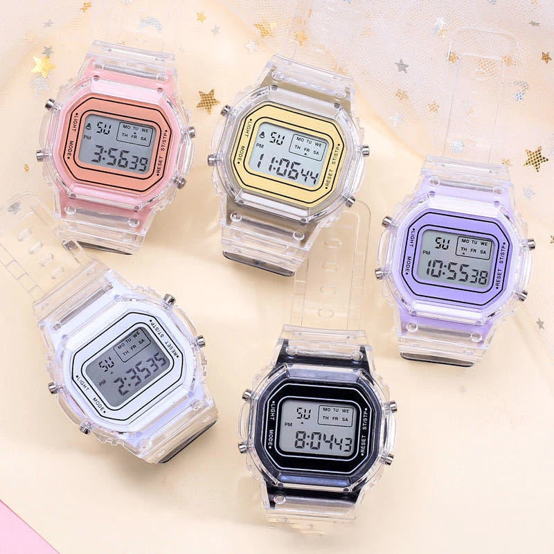 Fashion Digital Watch Led Watches Wrist Student Sports Waterproof Women Children Digital Watch