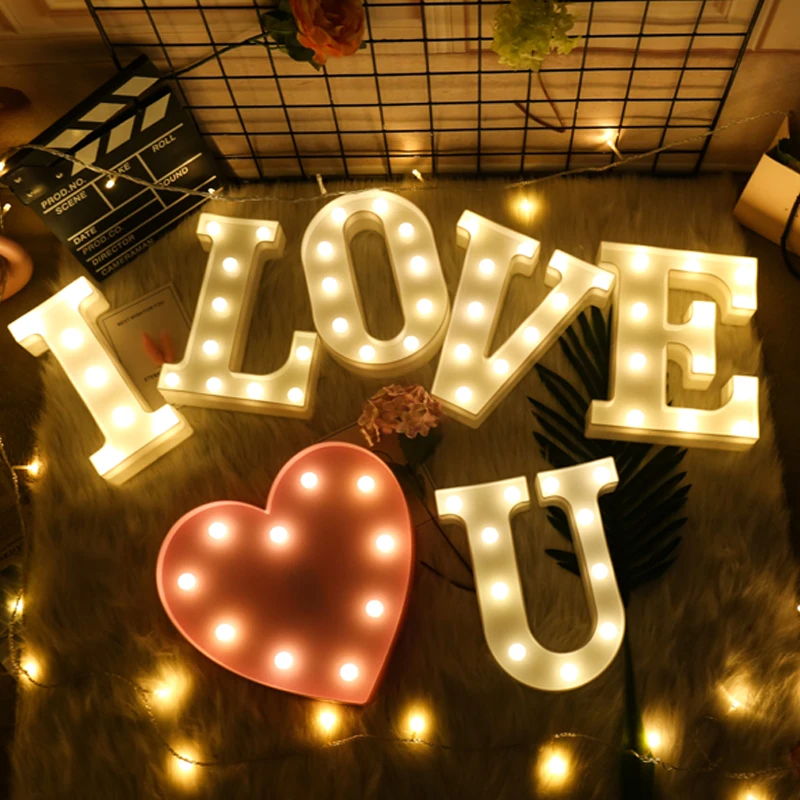 Popular 3D Alphabet Number LED giant light up letter will you marry me for outdoor Indoor