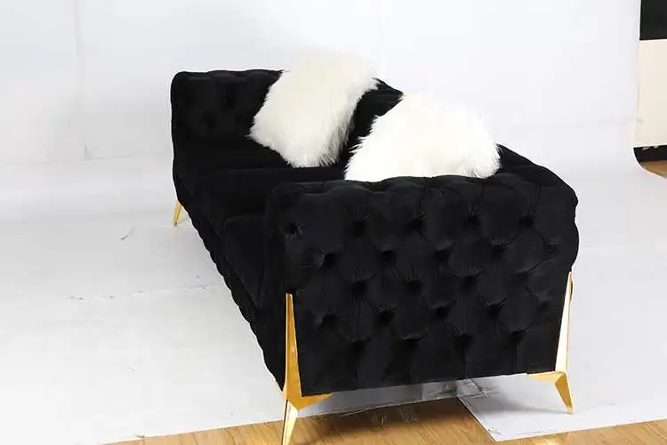 Ex factory Price Modern New Design Luxury Stainless Steel Living Room Sofa