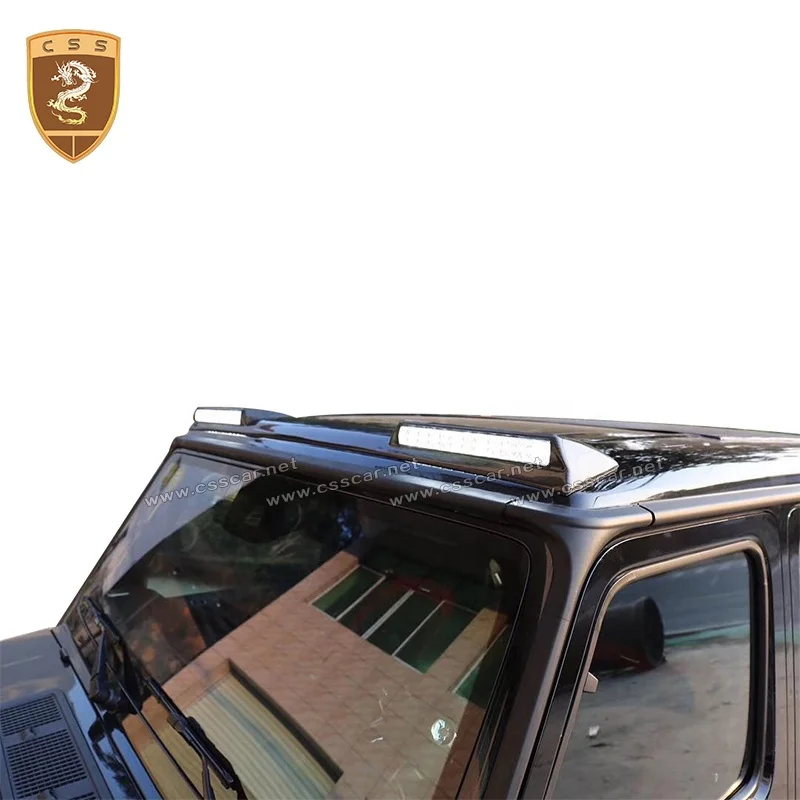  Upgrade B Style Carbon Fiber Front Roof Wing Spoiler With LED Light For Mercedes Bens G Class W464 G63