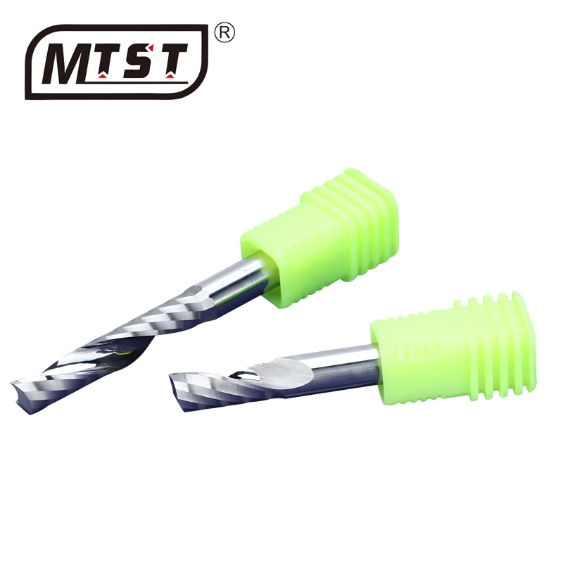 6mm single edge up cutting PVC acrylic woodworking carving tool CNC engraving machine imported tungsten steel milling cutter
