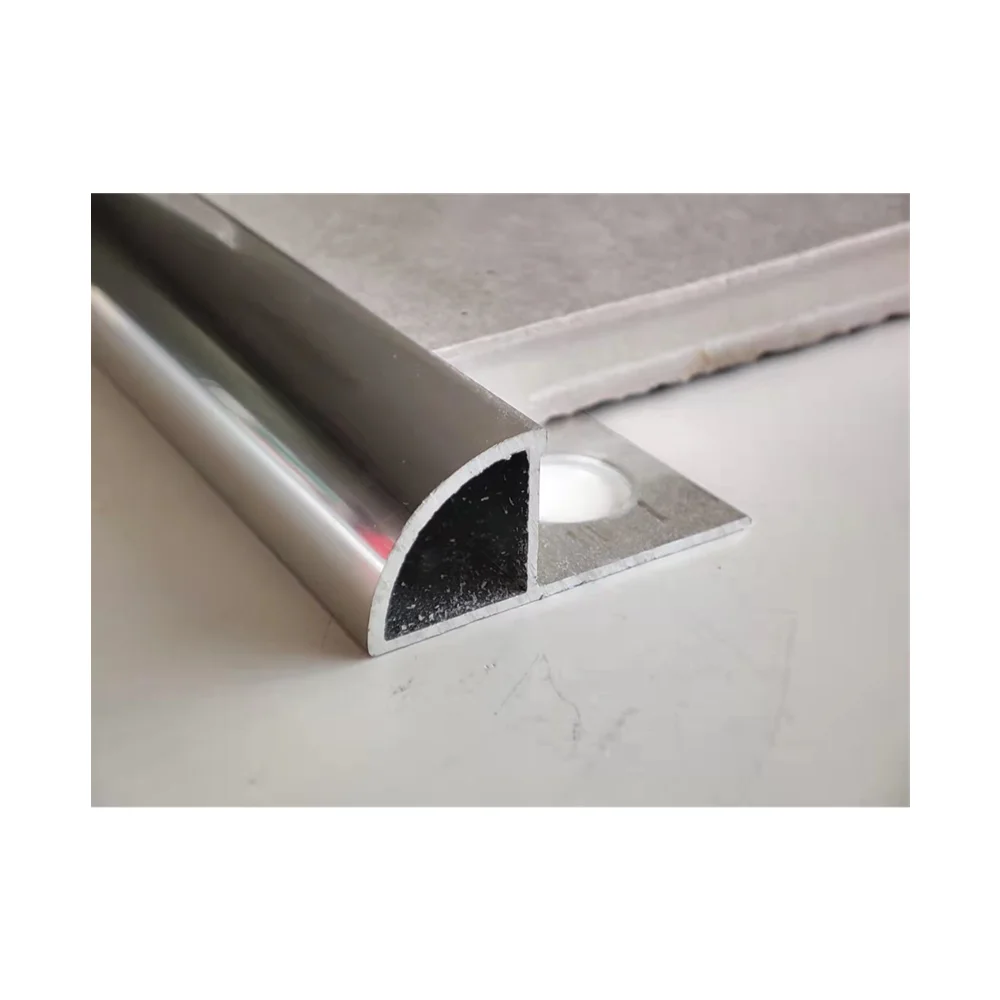 Quarter Round Edge 1/4 Circle Shape Aluminum Alloy Tile Trims Edge Metal Trim Profiles OEM Factory Price
