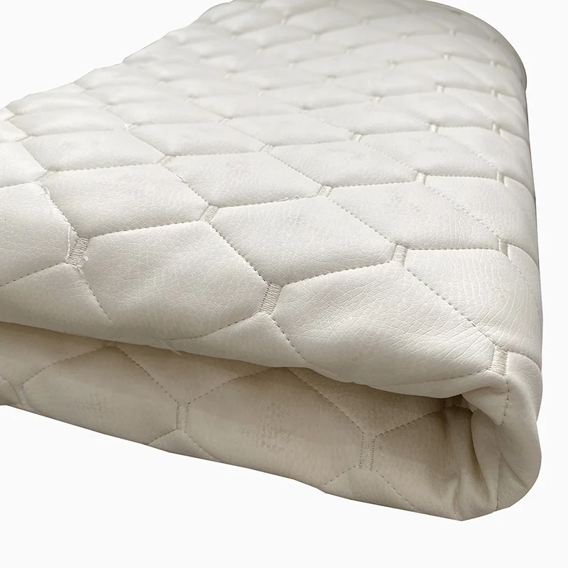 120*200cm Rectangle Waterproof Children Baby Play Quilted PU Vegan Leather Mat with Silk Cotton for Outdoor and Indoor