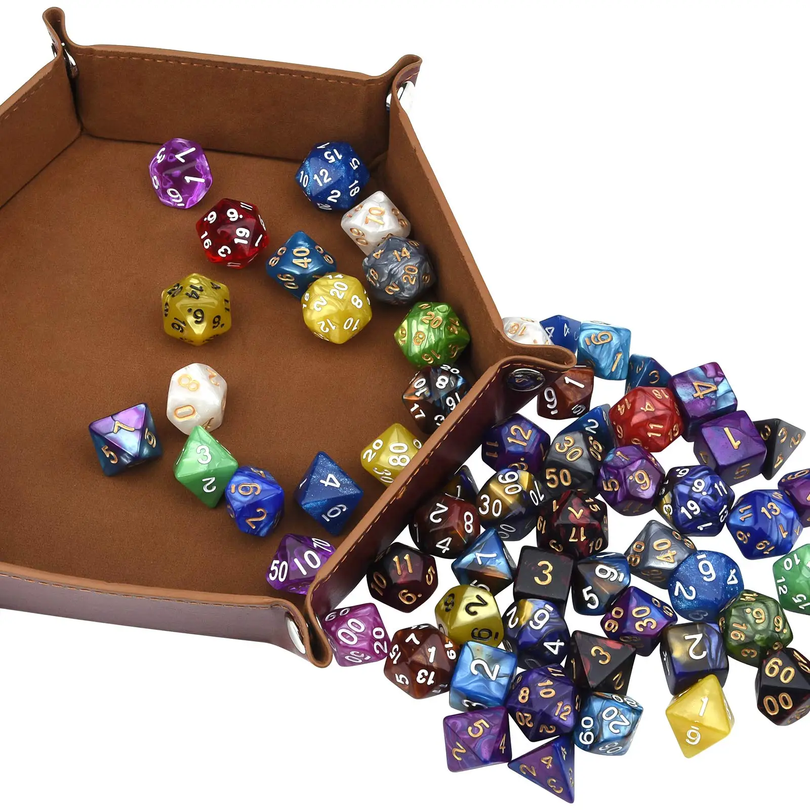 Factory Wholesale Bulk Acrylic Polyhedral D10 Acrylic Resin Dnd Rpg Dice Set 10 Sided Dice For Rpg Mtg Board Game