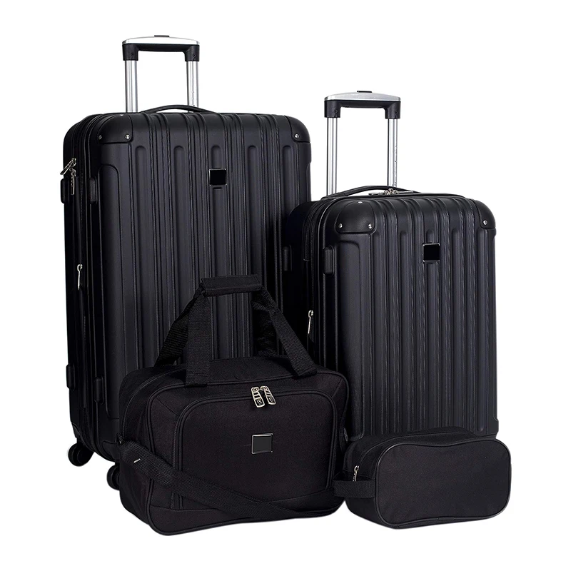 Vintage luggage durable abs suitcases 3pcs set portable hotel luggage trolley for men women for travel trip business