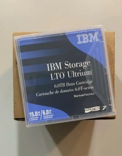 New I B M LTO7 Cartridge 38L7302 Ultrium-7 6.0TB-15TB 6T