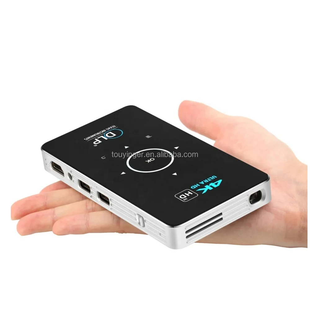 Touyinger C6 dlp texas instruments mini projector 4K beamer with battery wifi