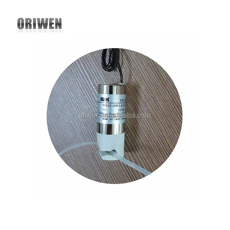 Oriwen Custom Economical ID 1.6mm OD3.2mm 12VDC NC Solenoid Pinch Valve