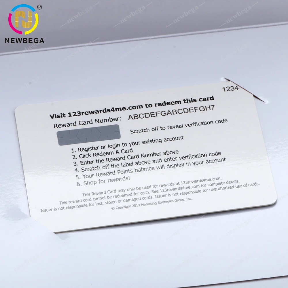 Customized barcode digital encoding PVC Plastic Business lucky gift scratch card and discount card