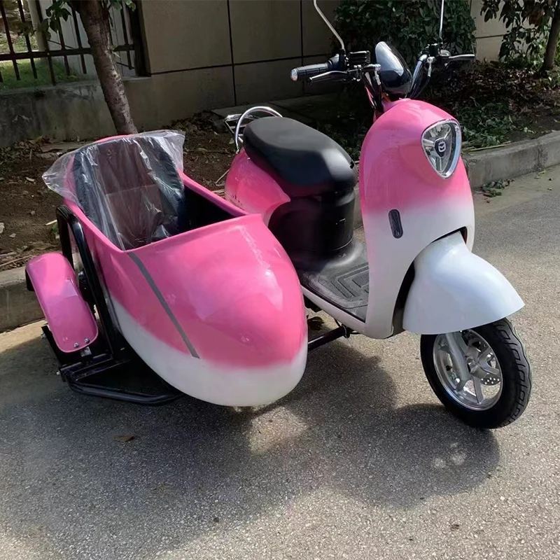 1000W 60V easy operate powerful moped electric tricycle sidecar for picking up kids