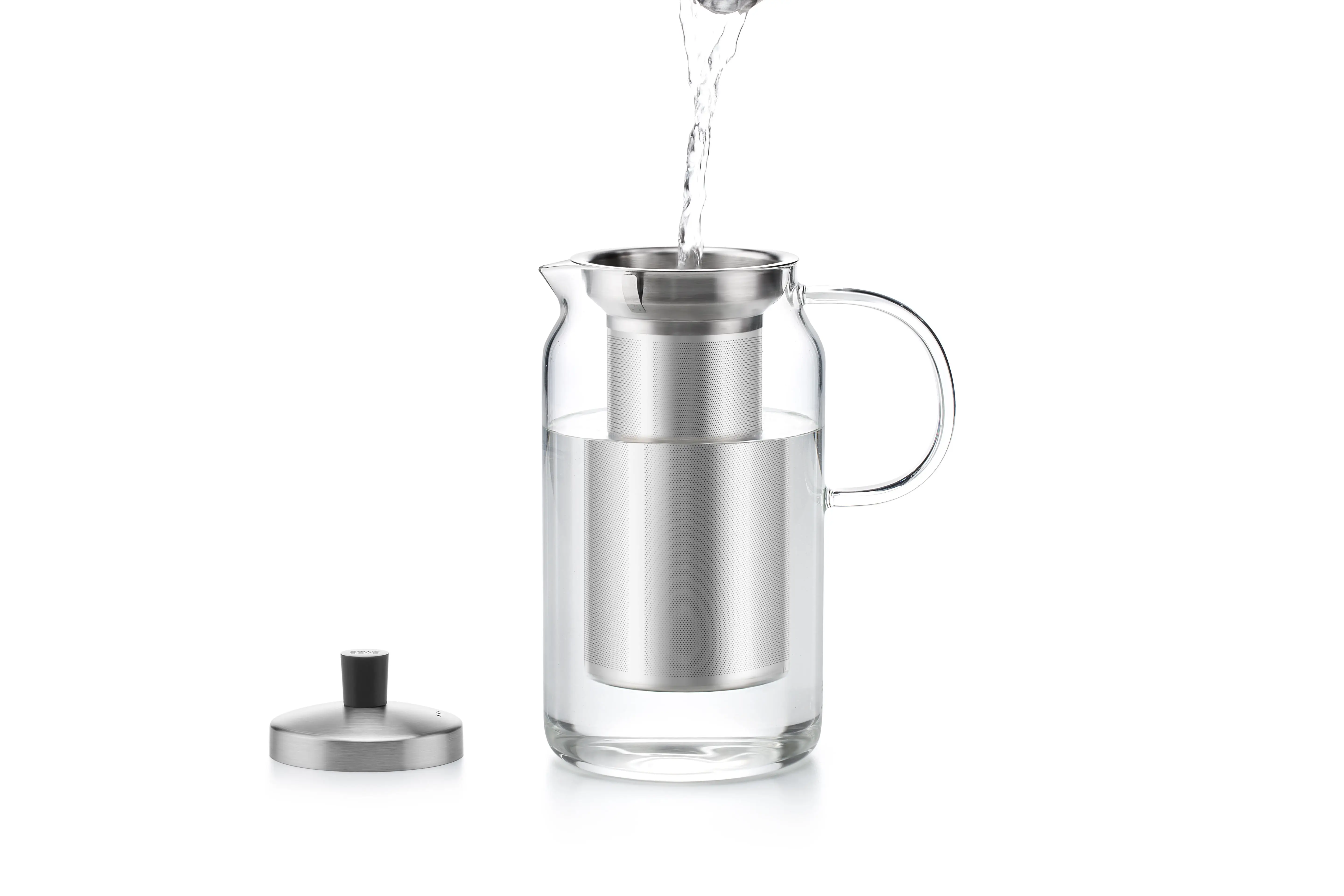 2024 New Hot Selling Stovetop Transparent Glass Water Teapot Safe Coffee Tea Pot with Stainless Steel Filter