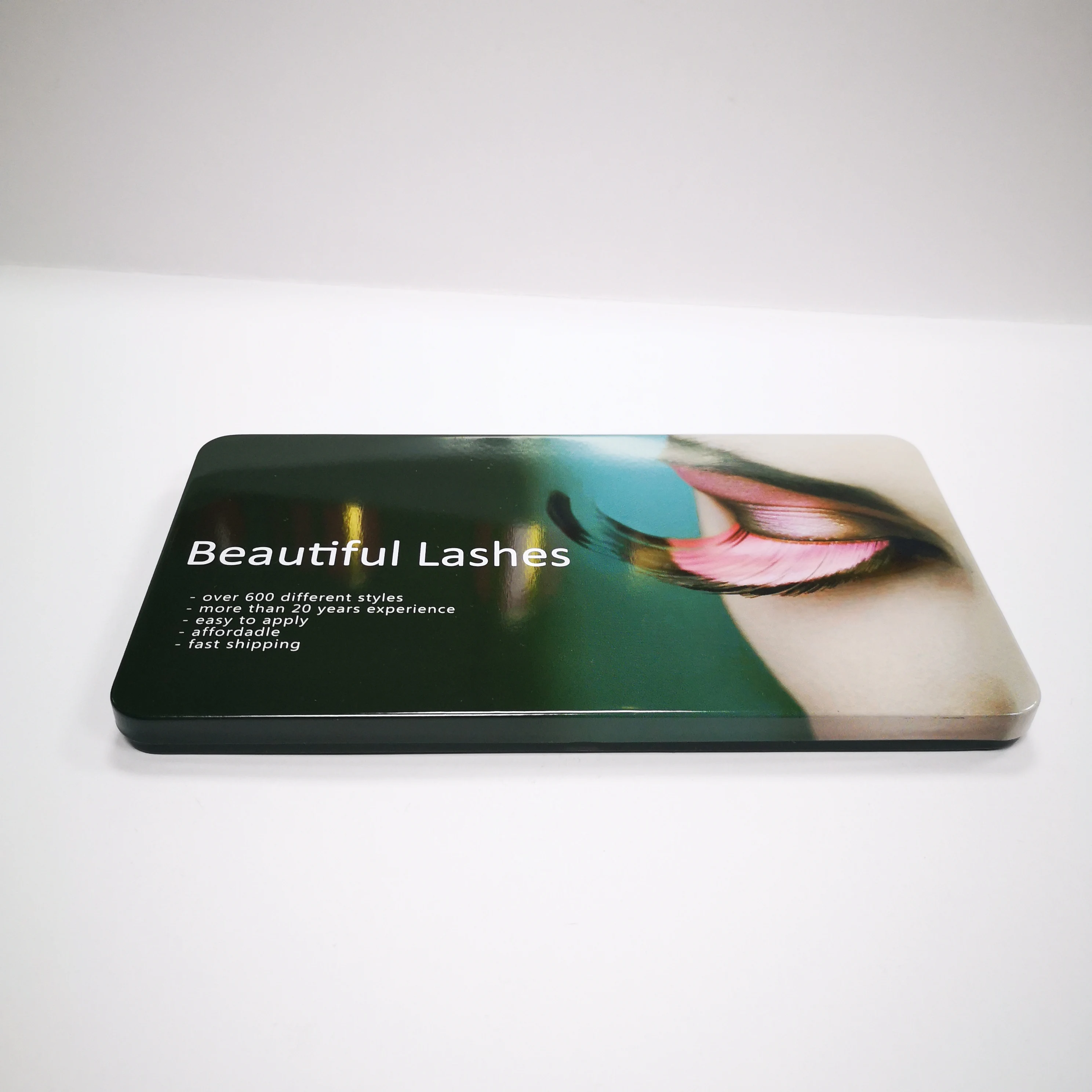 
Custom design rectangle eyelash packaging tin box eyelash metal box 