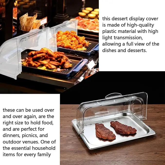 Plastic Clear Cookware Lid Cake Presentation Cover for Food Serving Dish Covers for Hotels and Restaurants