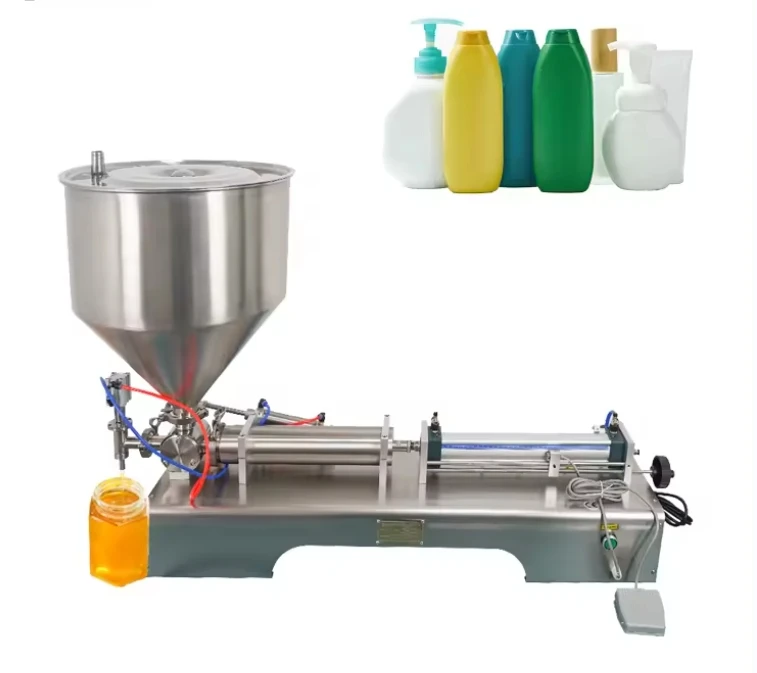 Pneumatic Single head liquid shampoo paste filling honey for bottle filling machine