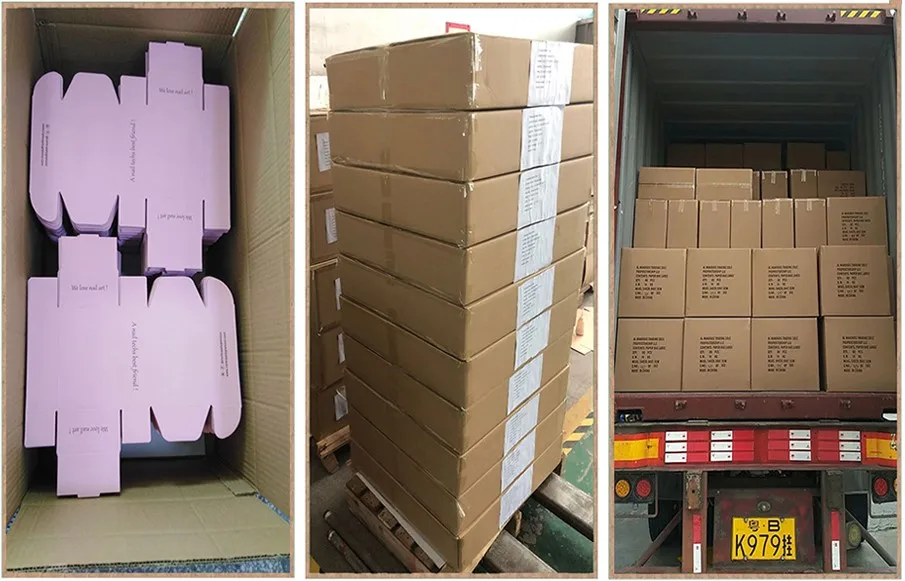  Custom Black Pink Color Private Logo Printed Corrugated Cardboard Folding Packaging Carton Paper Parcel Shipping
