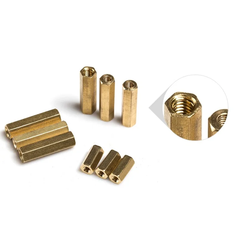Male/Female thread brass knurled spacer standoff M2