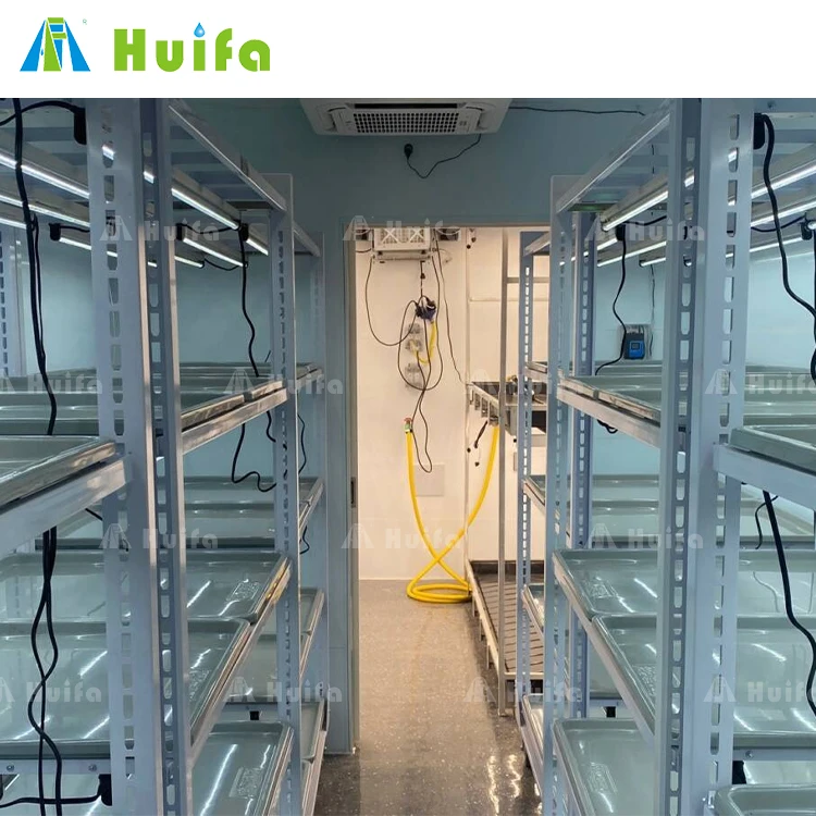 Smart Container Nft Hydroponic Farm Solution Grow House Vertical Farming System 40 Ft Mushroom Shipping Container Farm Rack