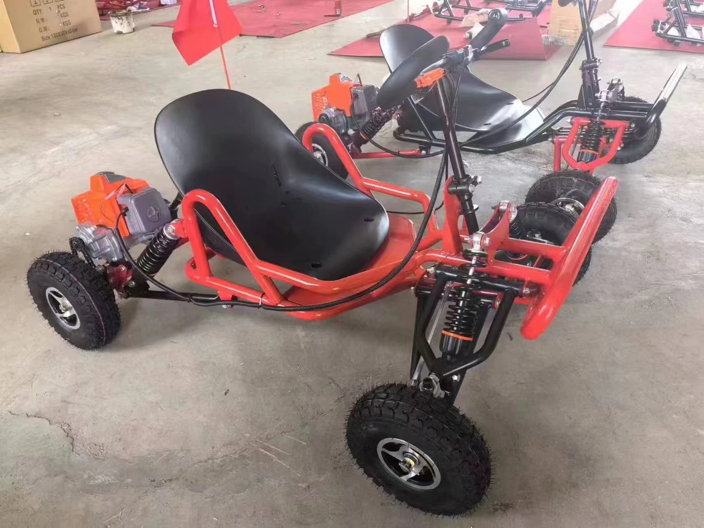 Kid Mini suspension handlebar 63CC outdoor sport go kart sand cross through kart