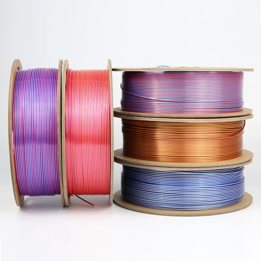 veeology 2 Colors in 1 PLA magic color 3D Plastic Rods  Customized 1kg bicolor  3d printer filament