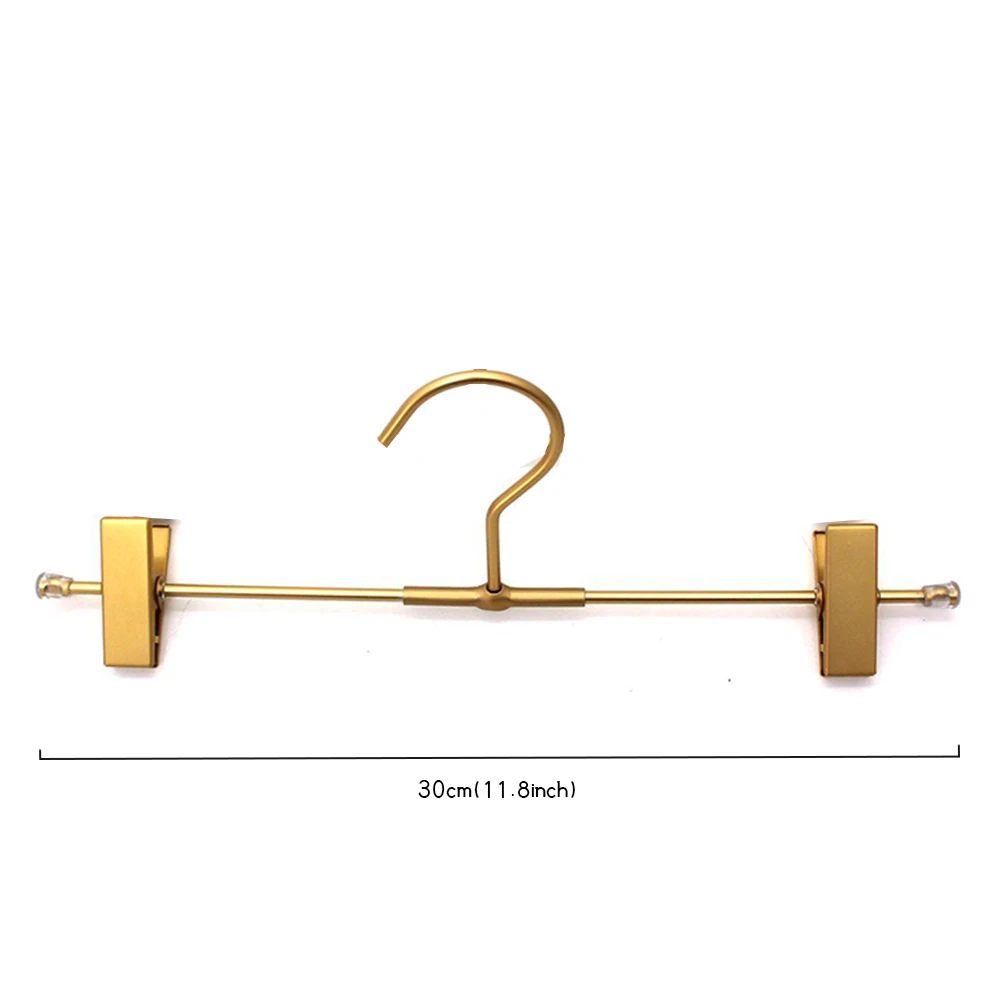 Wholesale Gold Aluminium Pants Trousers Hangers Metal With Clips