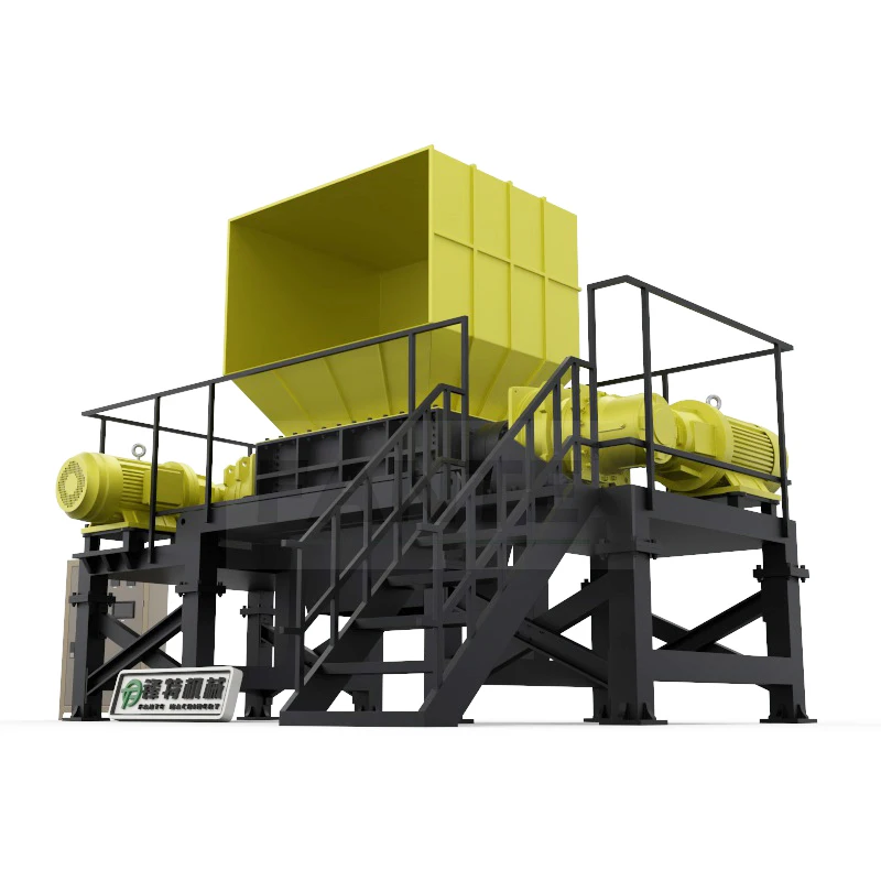 industrial double shaft scrap plastic shredder machine price for recycling wastes plastic