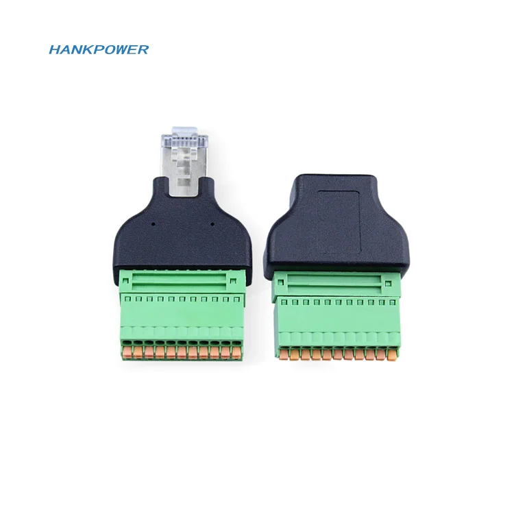 RJ50 Male Female to 10P10C 10Pin Spring Terminal Adapter Connector RJ50 10P for CCTV DVR CCTV Accessory