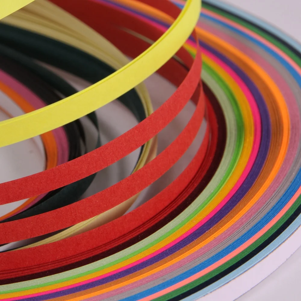 Rainbow color DIY hand craft art Stripes quilling paper