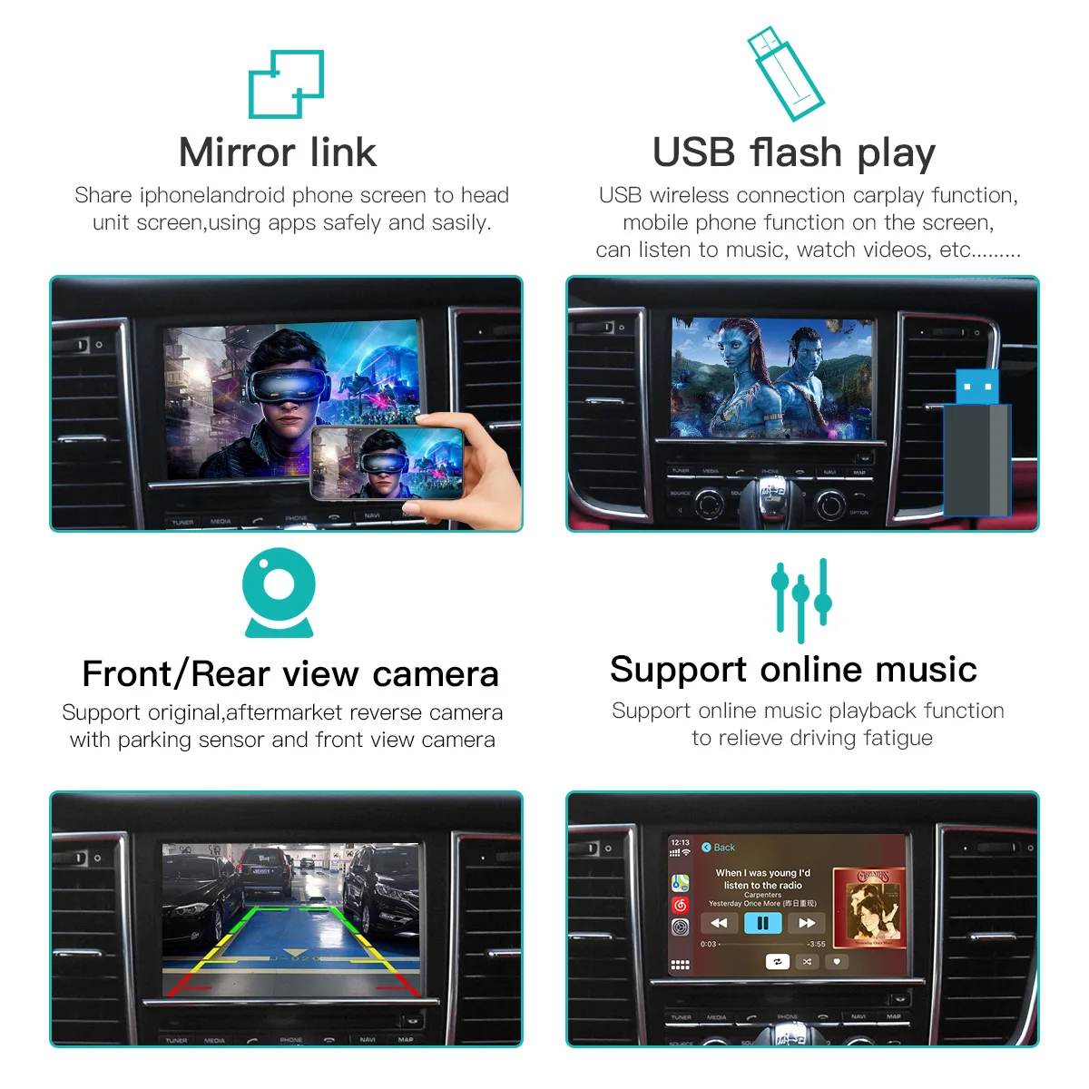 Autoabc Wireless Multimedia Carplay PCB Module  For Original Vehicle Screen Upgrade Of Prosche Pcm3.1 wireless airplay autolink