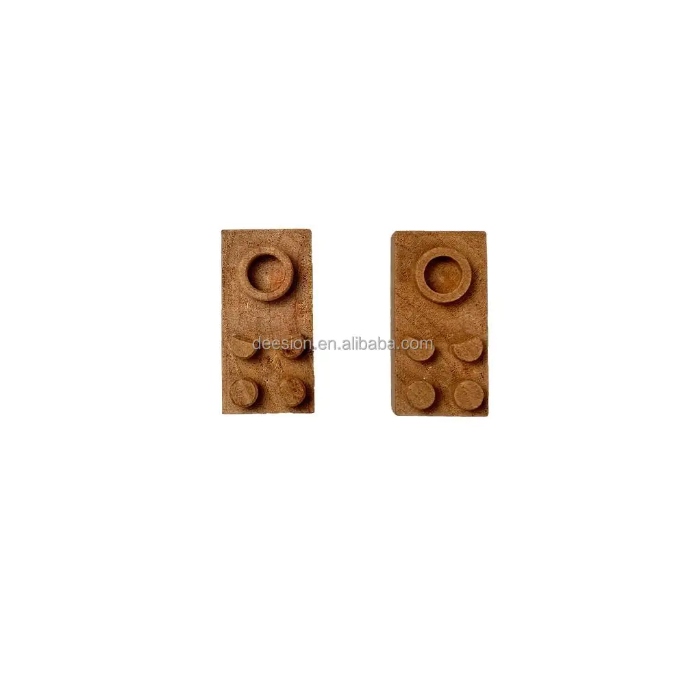 Solid wood building block supplement set of 2 DIY toy accessories educational toy solid match legoo 2 X 32Z