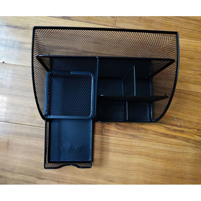 
Metal Multi-function Office Combination Pen Holder Large Capacity 7 Grid Desk Organizer 