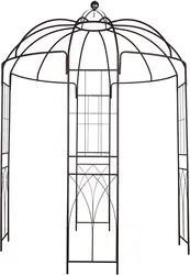 Scandinavian vintage garden arch, iron plant climbing trellis pavilion, iron garden terrace pavilion