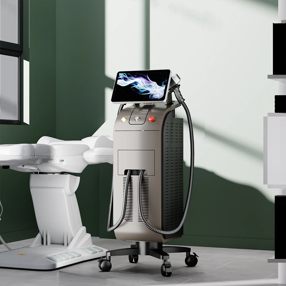 2000W germany ice cold titanium  laser diode 808 aesthetic  medical  diode laser hair removal therapy machine