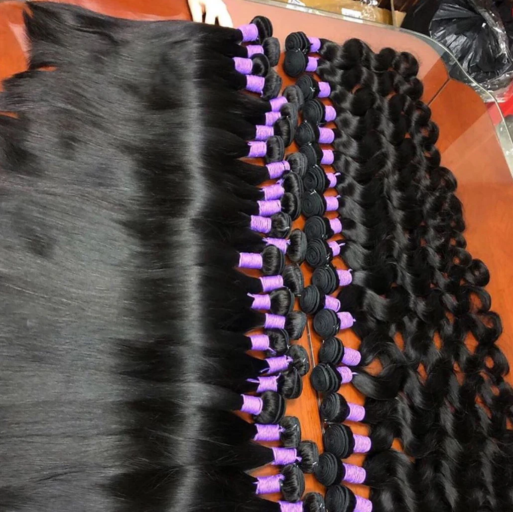 factory 24 hair bundle deals 12-26 inch each inch 3 pcs 10a grade virgin human hair bundles free shipping free customized logo