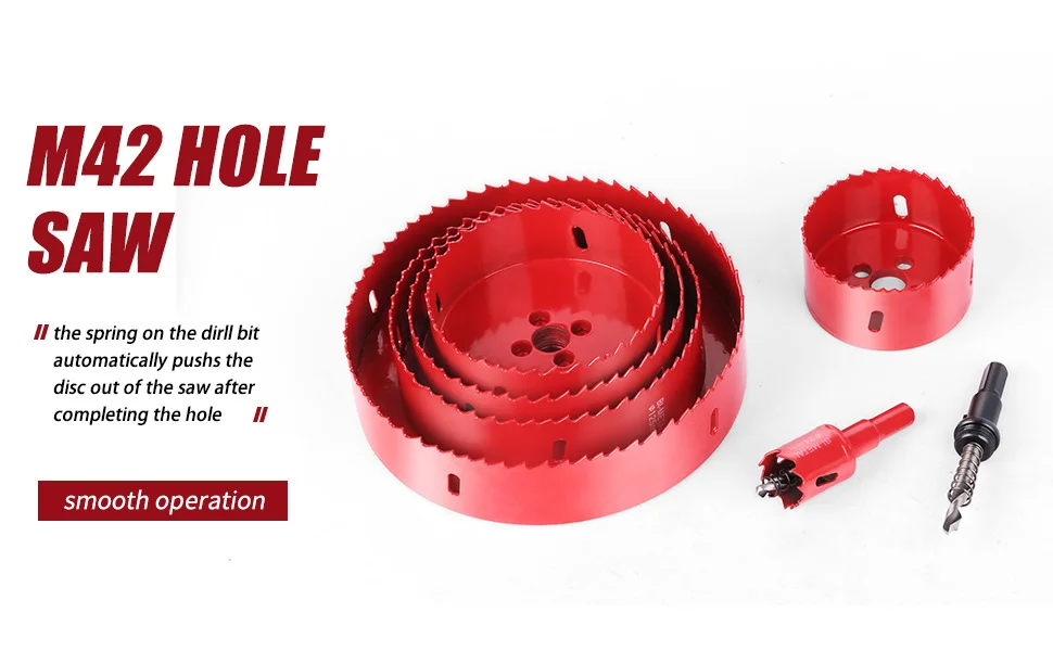 M42 bimetallic hole opener for woodworking iron sheet pipes aluminum gypsum board drill bit hole tapper PV Woodworking set