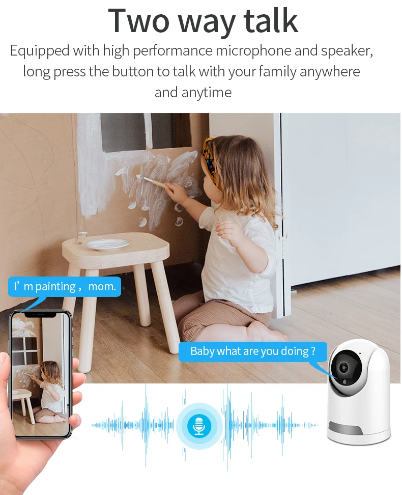 China Top 10 Camera Brands Hd Surveillance Wireless Home Security Network Cctv Tuya Smart Indoor Ip Wifi Baby Monitor Camera