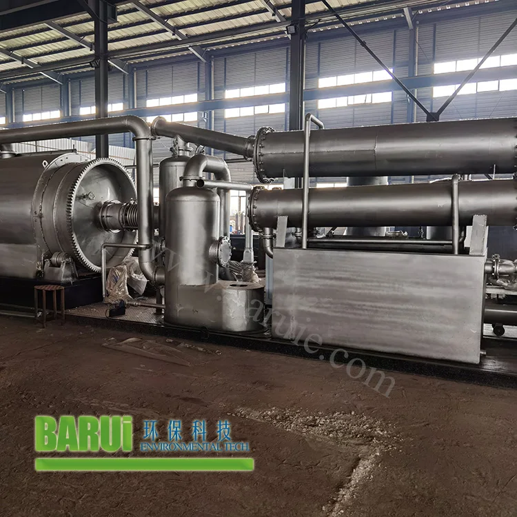 1 ton 3 ton 5 ton skid mounted pyrolysis oil sludge plastic recycling plant to fuel