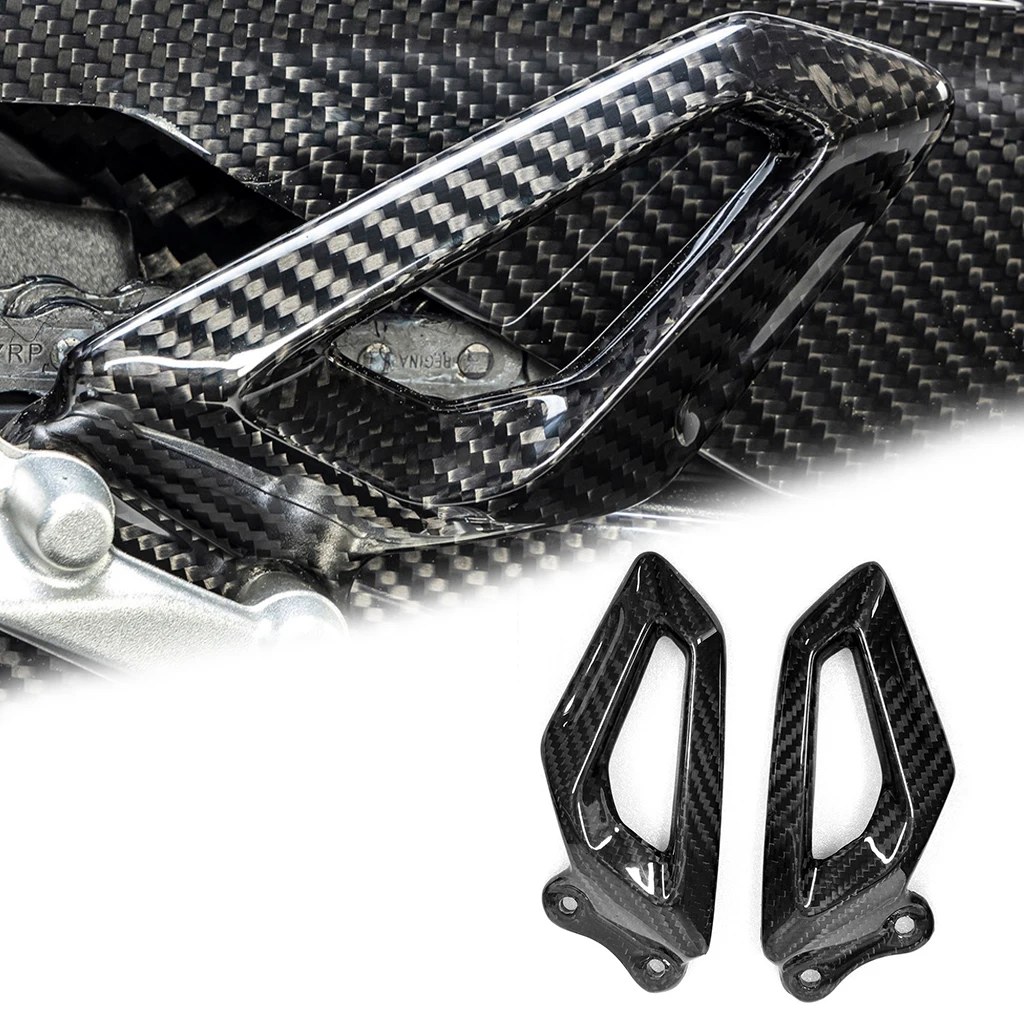 Carbon Fiber Motorcycle Accessories Heel Guards Footrest Parts Kits For BMW S1000RR S1000 RR S 1000R 2019 2020 2021 2022