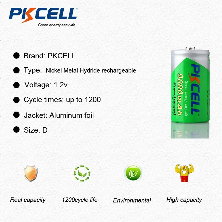 1.2v D 9000mah High Capacity Ni-mh Battery