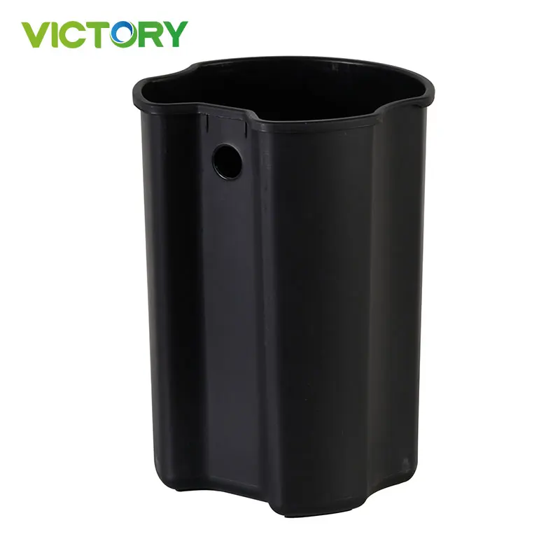 5L Grey Bathroom Pedal Shape Removable Inner Bucket With Trash Bag Hole Garbage Bins With Plastic Lid