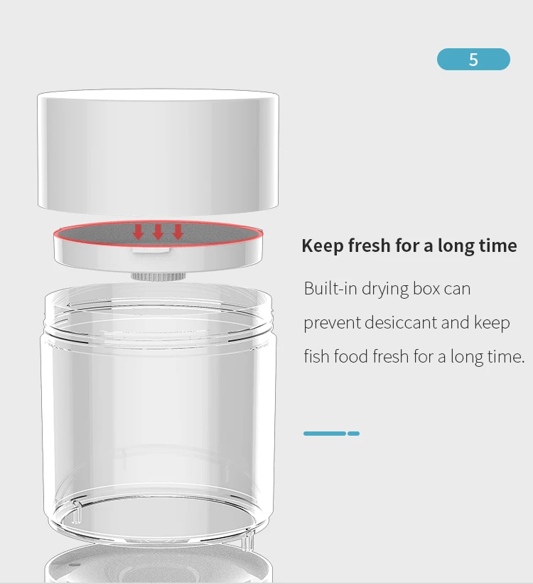 Wholesales aquarium accessaries Automatic Fish Feeder Intelligent Work Mode 500Ml Capacity