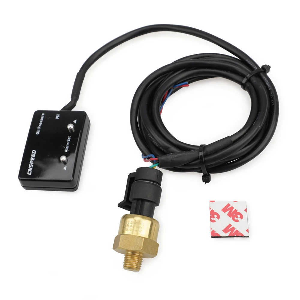 Universal Car Digital Oil Pressure Gauge Red LED PSI Oil Press Meter Sensor
