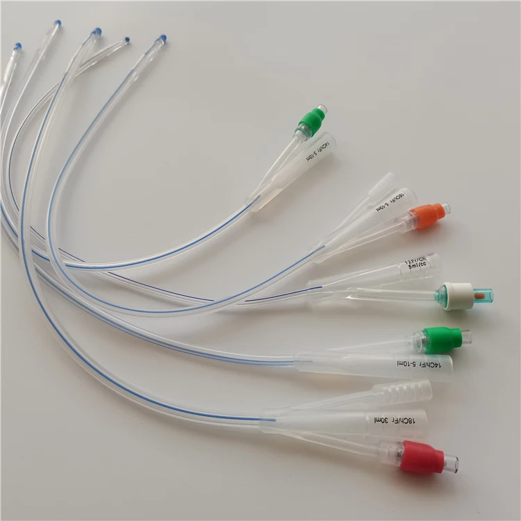 Medical disposable Silicone Foley Catheter with X-ray detective line urinary balloon Catheter