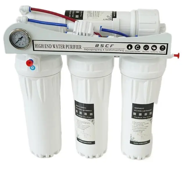 Reverse Osmosis Water Filter System With Pumped 4 stage Filters 100GPD  For Water Domestic Water Purifier Filter